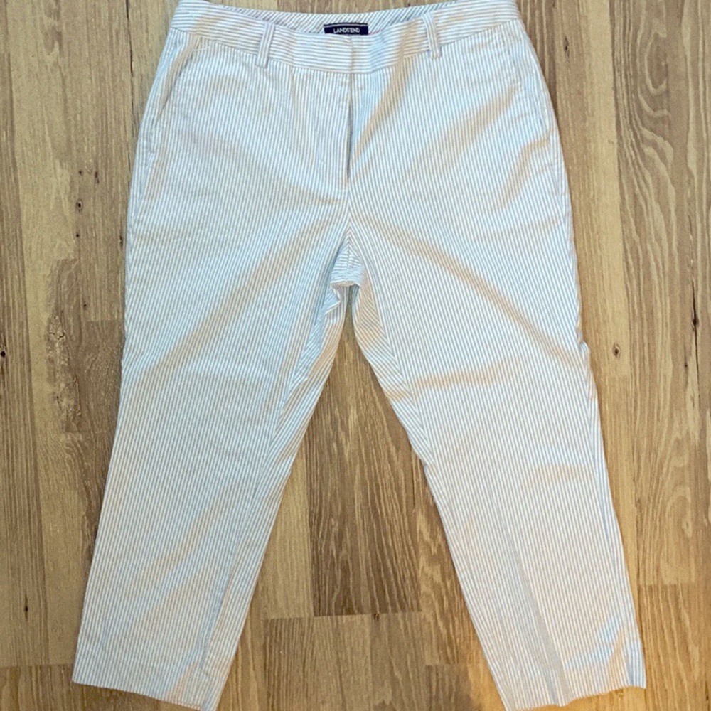 Lands’ End Stripe Capri